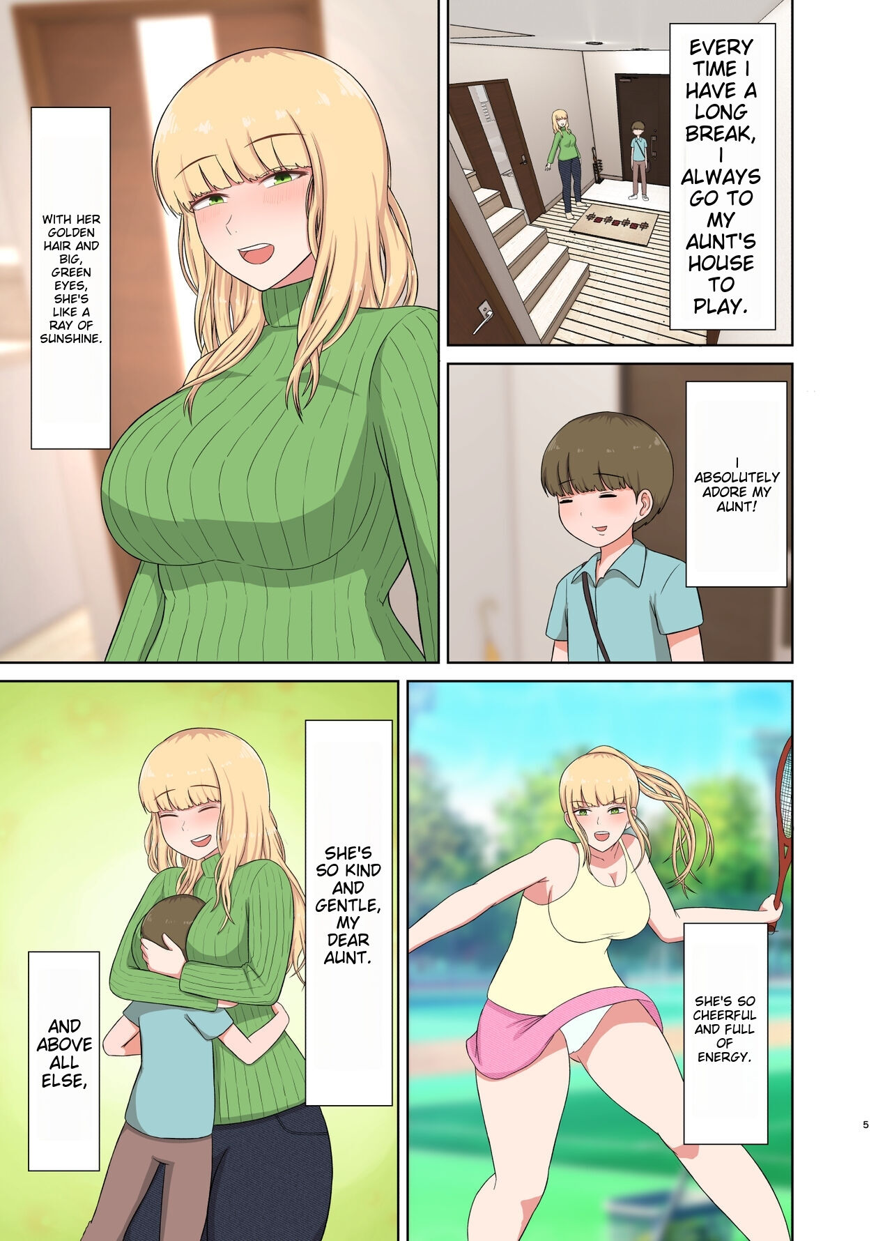 Kinpatsu Oba-san no Suiminkan | Blonde Aunt's Sleep Rape